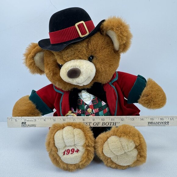 Vintage Kmart Teddy Bear Lane Christmas Bear 1994 Limited Edition Plush Toy 20" - Picture 12 of 14